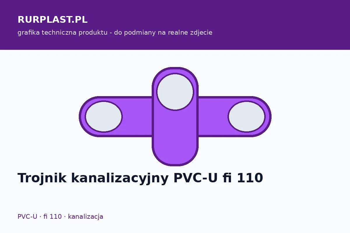 Trójnik kanalizacyjny PVC-U fi 110