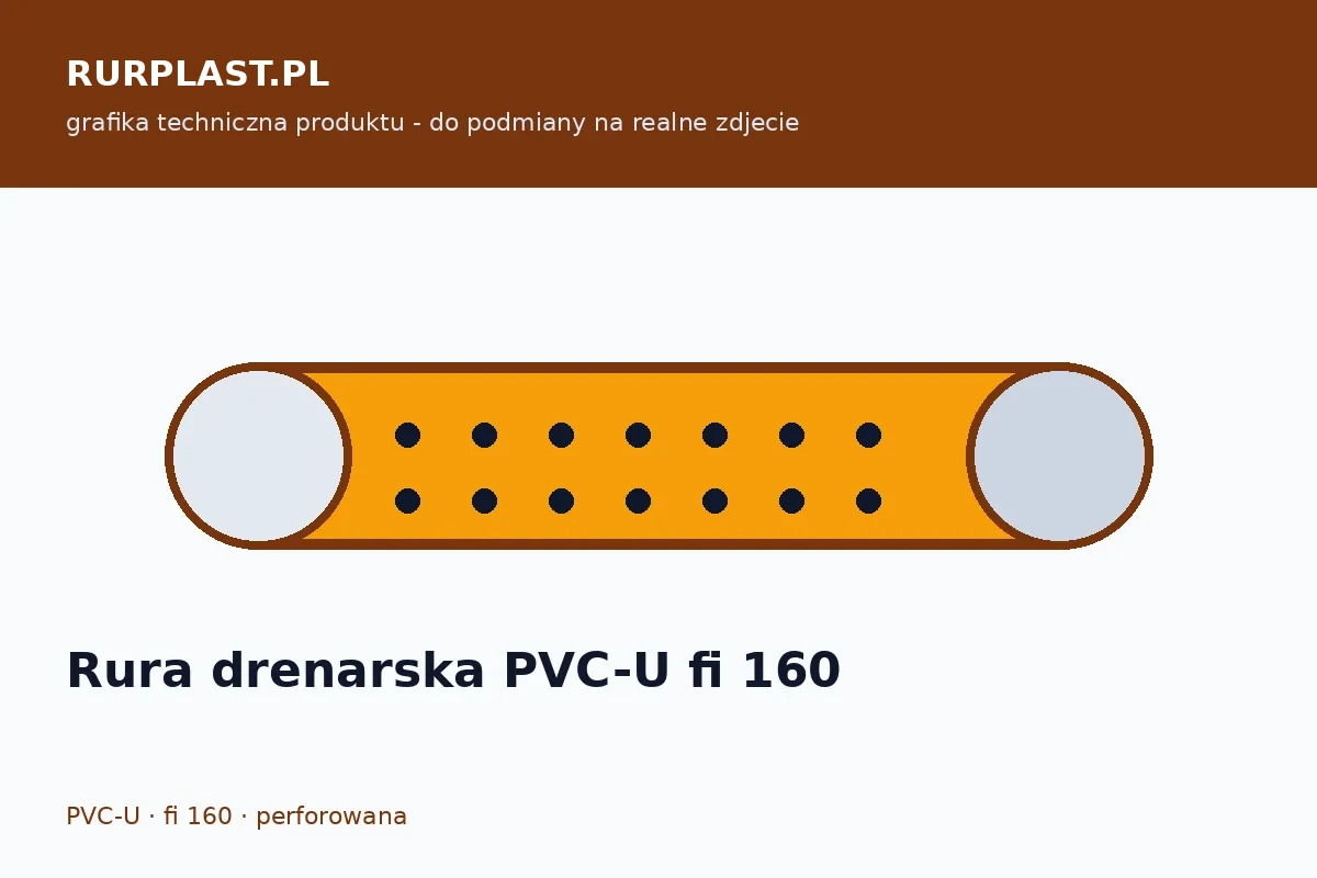 Rura drenarska PVC-U fi 160
