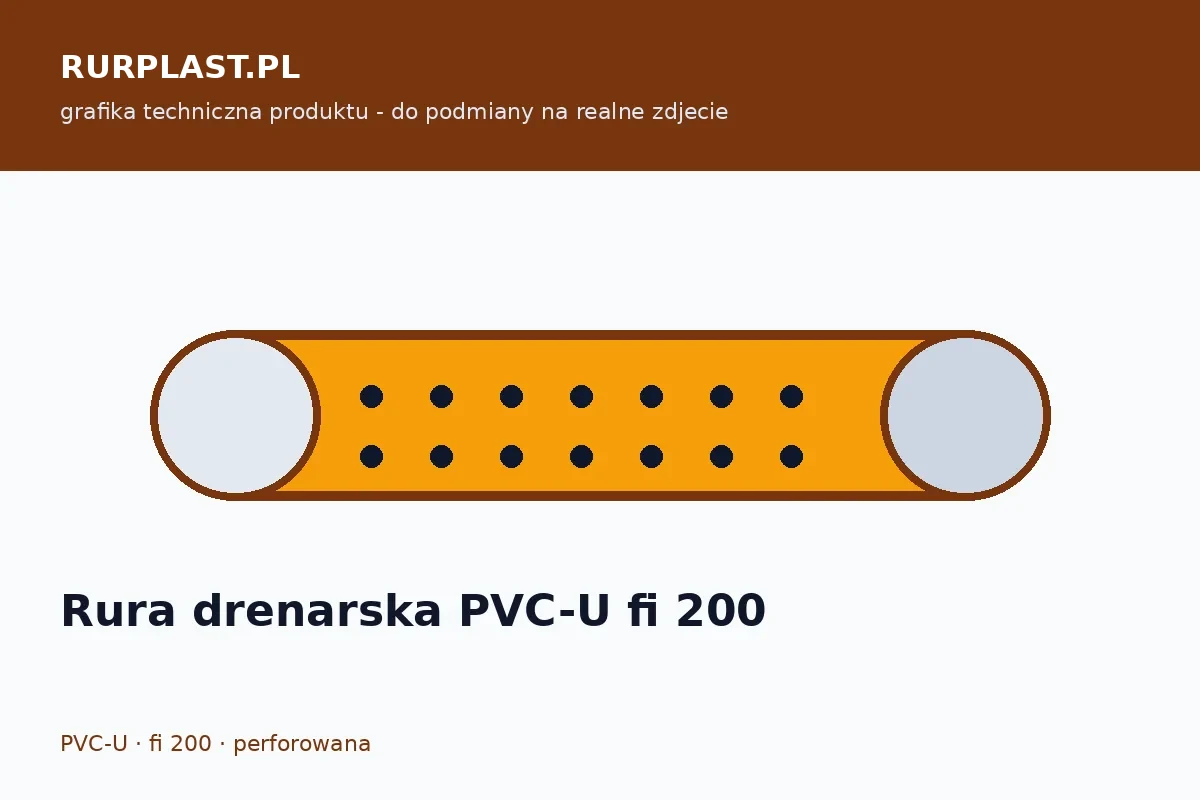 Rura drenarska PVC-U fi 200