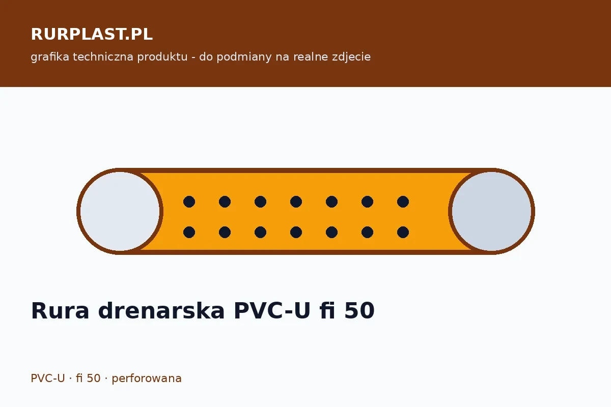 Rura drenarska PVC-U fi 50