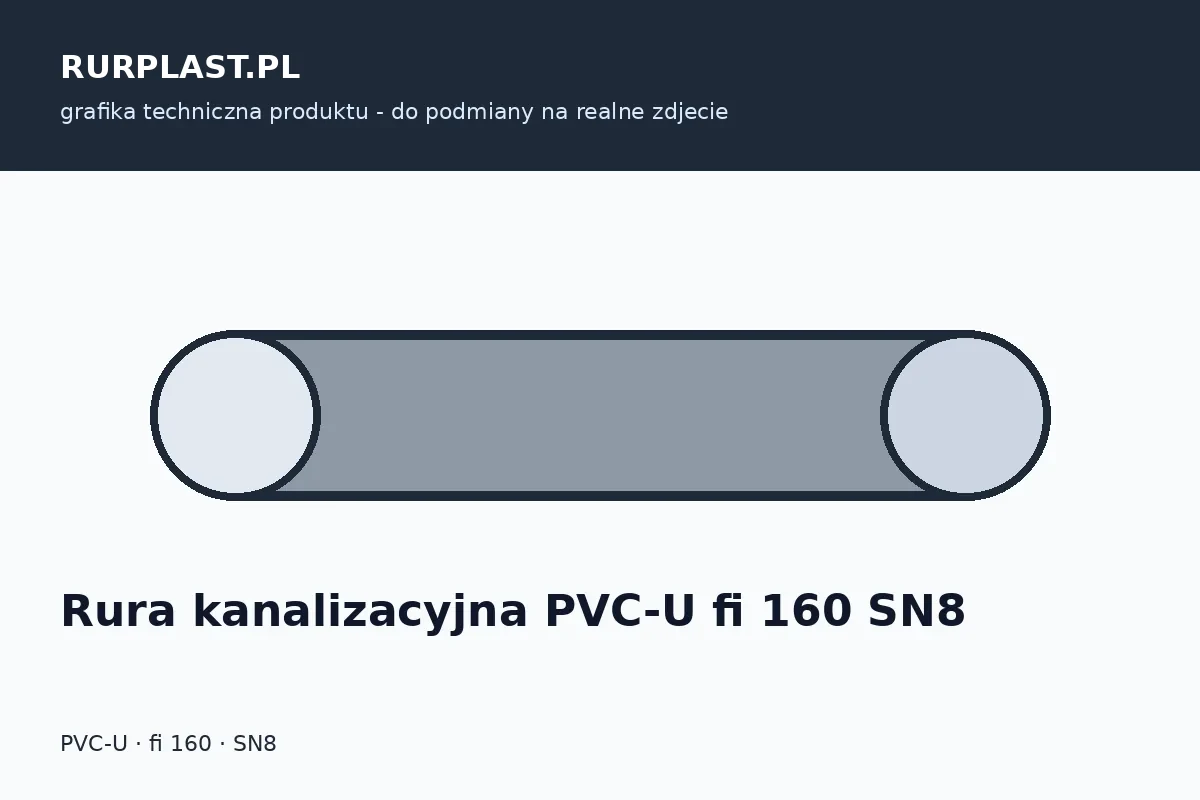 Rura kanalizacyjna PVC-U fi 160 SN8