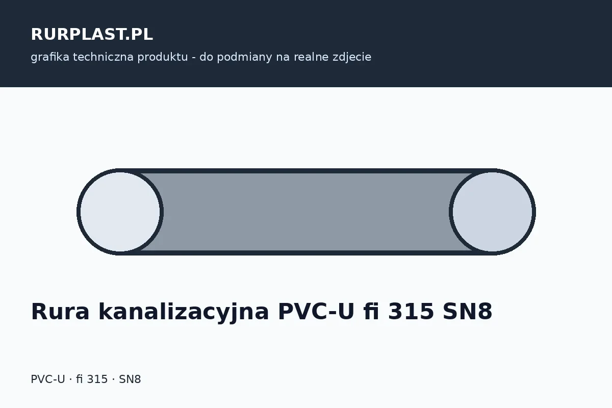 Rura kanalizacyjna PVC-U fi 315 SN8